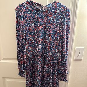 Draper James Maxi Blue Floral Dress XS Extra Small